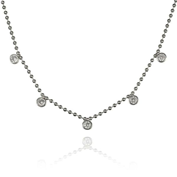 Beaded Choker Necklace for Women with Round Stones - namana.london