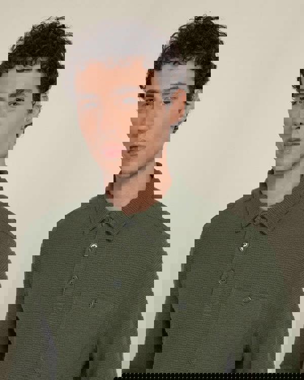 Larsson & Co Aarhus - Textured Long Sleeve Polo Shirt