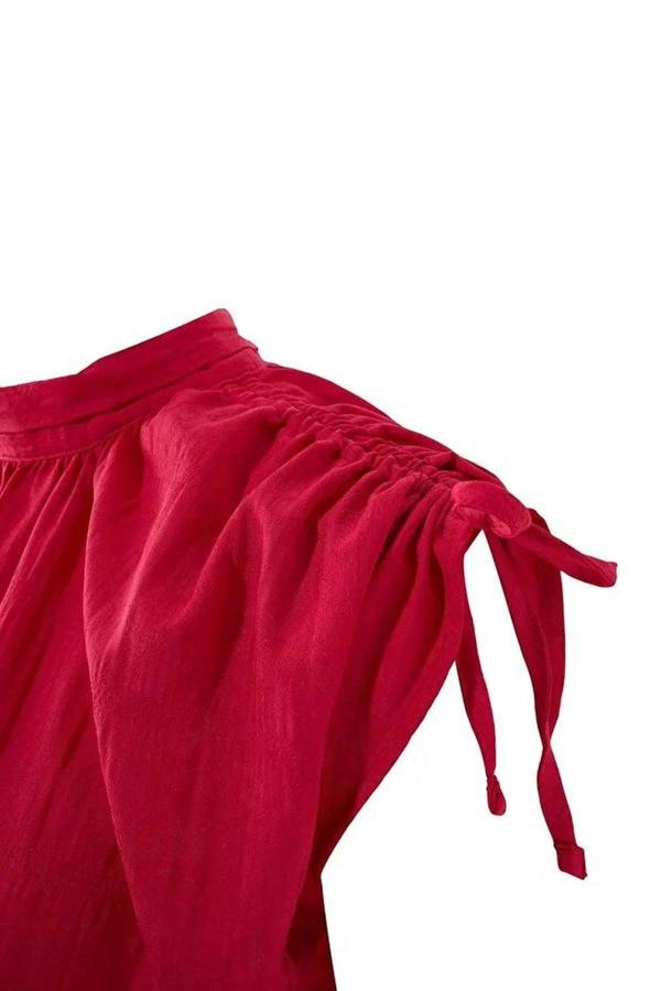 WOVCOR Mini Woven Dress with Balloon Skirt Detail