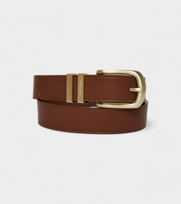 Votch Olive Vegan Bio-Based Bamboo Classic belt in brown