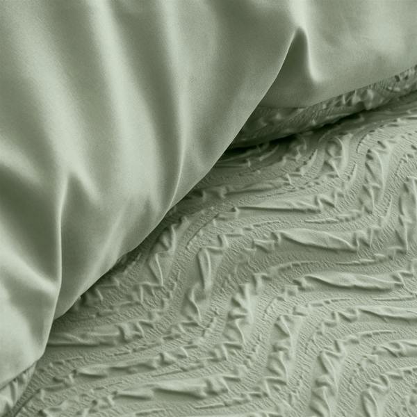 Heatset Wave Mint Green Duvet Cover Set
