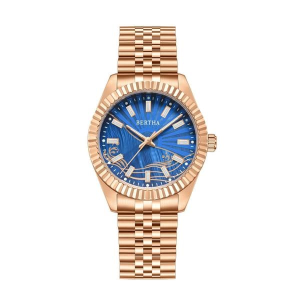 Bertha Marina Mother-Of-Pearl Bracelet Watch - Rose Gold - BTHBS1704