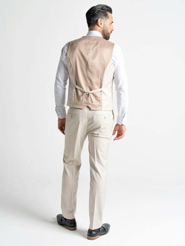 V2 Classic Henry - Cream Three Piece Suit