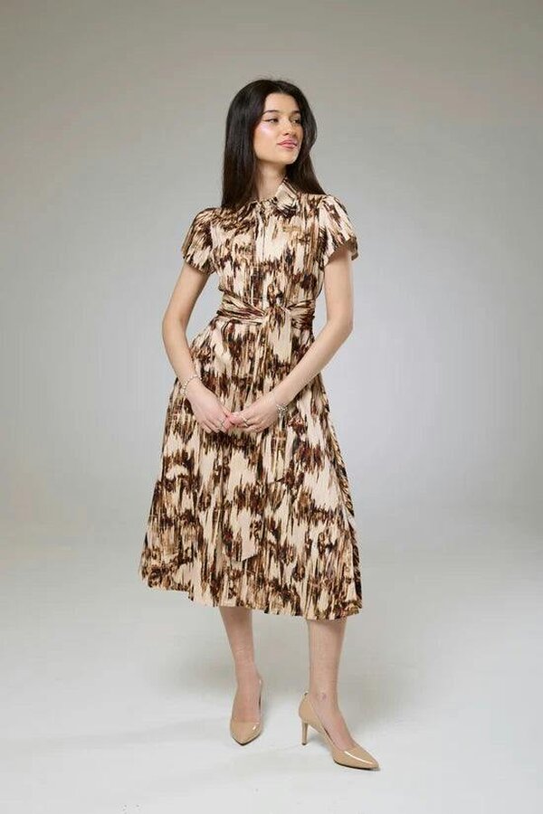 Lioness by TF Desert Safari Short Sleeve Shirt Dress