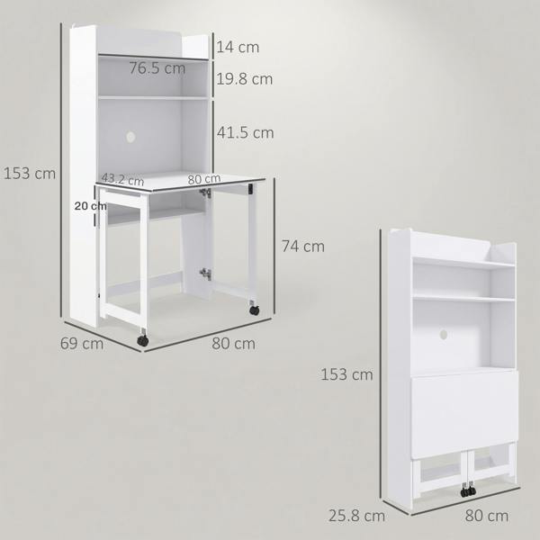 Desk with Shelves