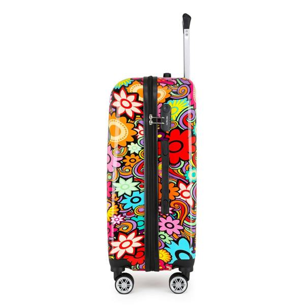 Infinity Luggage Hardside Shell Suitcase Set Printed Luggage Lightweight Cabin Travel Bag