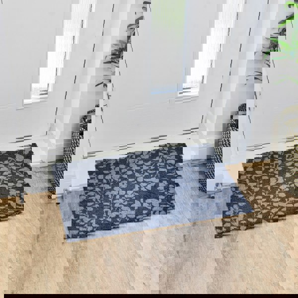 JVL Mega Mat Machine Washable Entrance Runner and Doormat Set, Branches