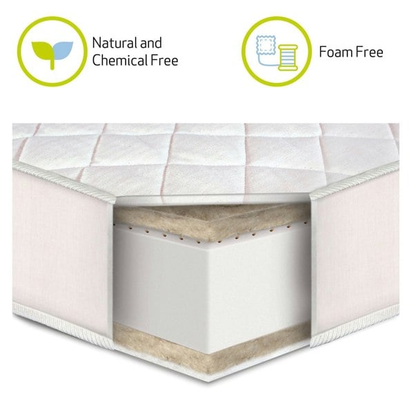 Foam free and natural mattress