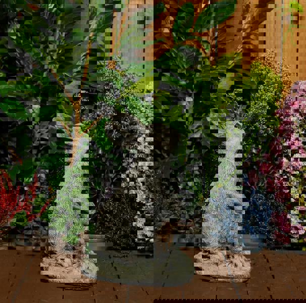 Welcome Bunny Stone Cast Statue Garden Ornament | Cute Rabbit Statue