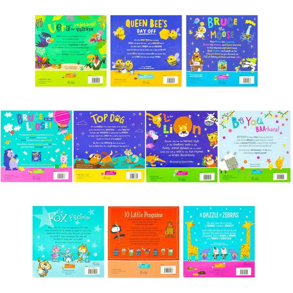 Children's Picture Books 10 Books Collection Set (Vera the Vegetarian Vulture, Queen Bee's Day Off, A Dazzle of Zebras and more...)