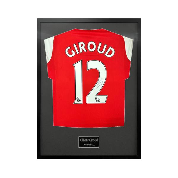 Olivier Giroud Signed Arsenal Shirt Standard Frame