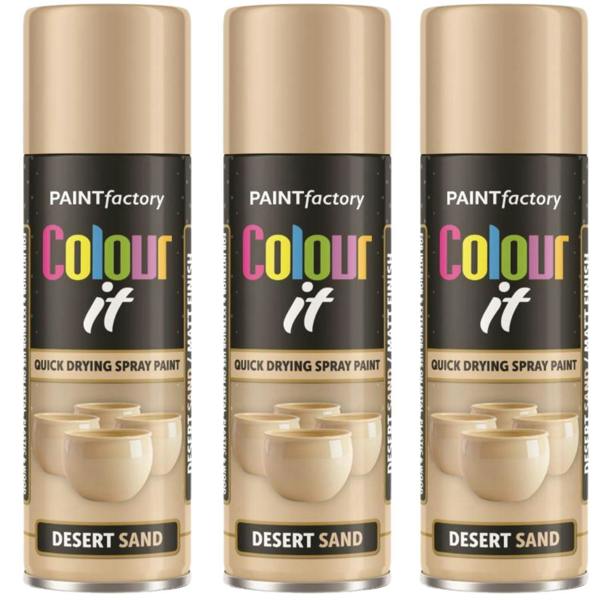 Paint Factory 3X  Desert Sand Matt Spray Paint 250ml