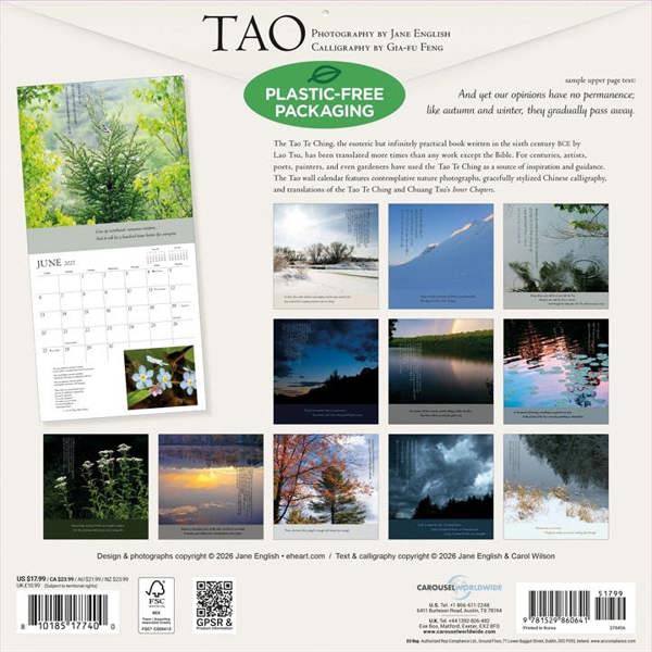 Religion Tao Calendar 2027, Wall Calendars, Month To View, Lifestyle, Gift