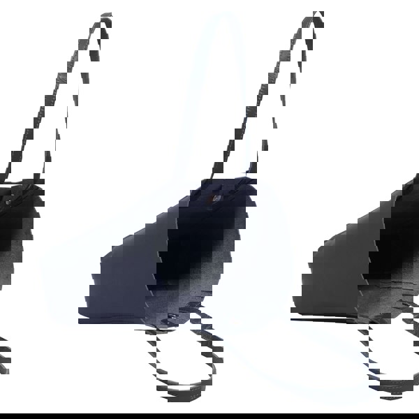 Assots London 'ADELA' Navy Smooth Real Leather Unlined Designer Tote Bag