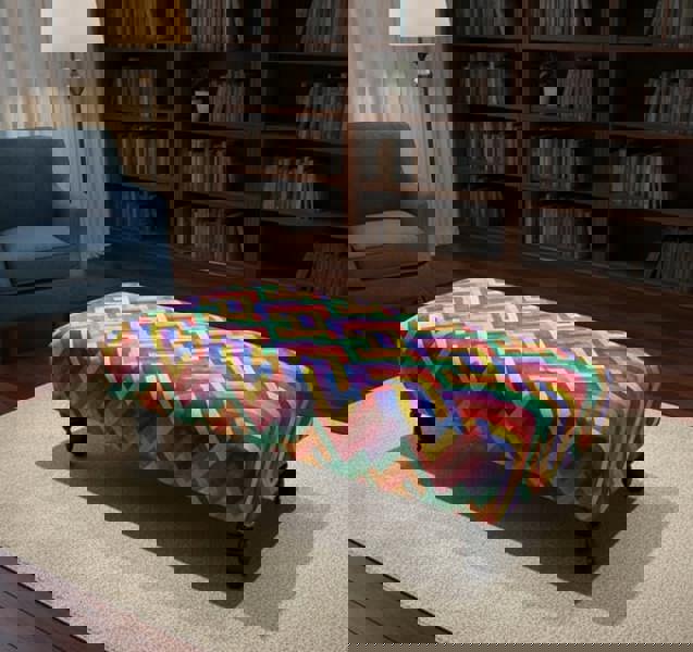 ISTOOLS Premium Multi-Colour Trem Footstool Pouffe – Stylish, Comfortable & Versatile