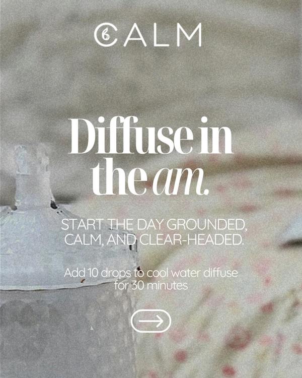 B Calm Aroma Diffuser with Essential Oil Steps - Stress Relief, Energy Boost, Sleep & Hormone Balance