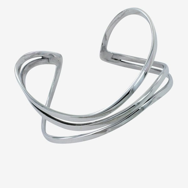 Sterling Silver Waving Cuff Bracelet - Reeves & Reeves