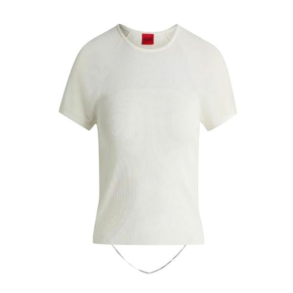 Hugo Womens/Ladies Slevetta Slim Raglan T-Shirt - Natural - 