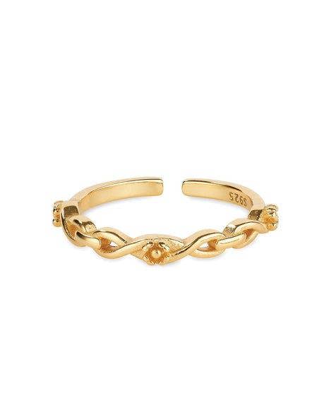 14K Gold Link Stackable Ring - Rings - Elk & Bloom
