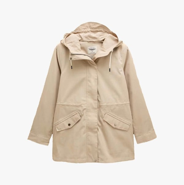 Joules Joules PORTWELL Womens Hooded Raincoat Beige