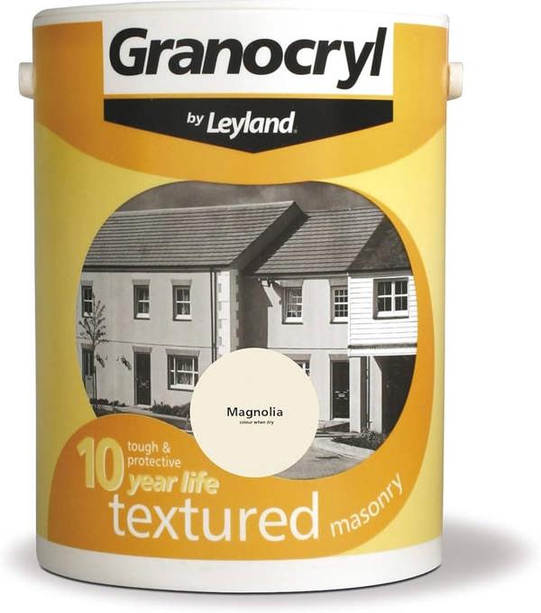 Leyland Granocryl Textured Masonry Paint Magnolia 5L Pack of 2
