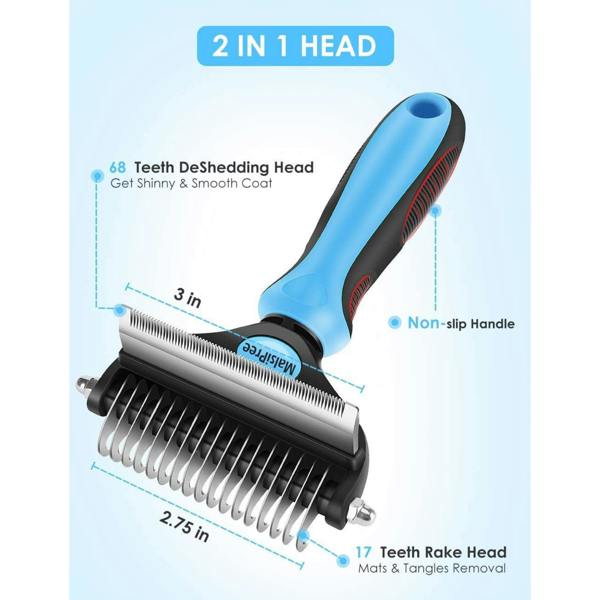 Dyzi Professional 2-Sided Dog & Cat Dematting Deshedding Brush