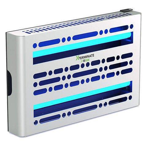 Xterminate LED Wall Mounted Sticky Fly Trap Killer Glue Board Unit Electric 7W, Stainless Steel for Capturing Flies