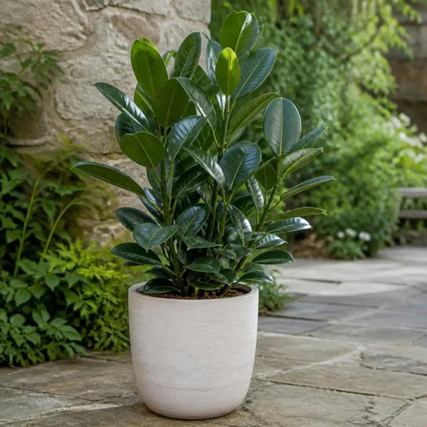 Ficus Robusta Rubber Plant 21cm Pot – Large Indoor Houseplant