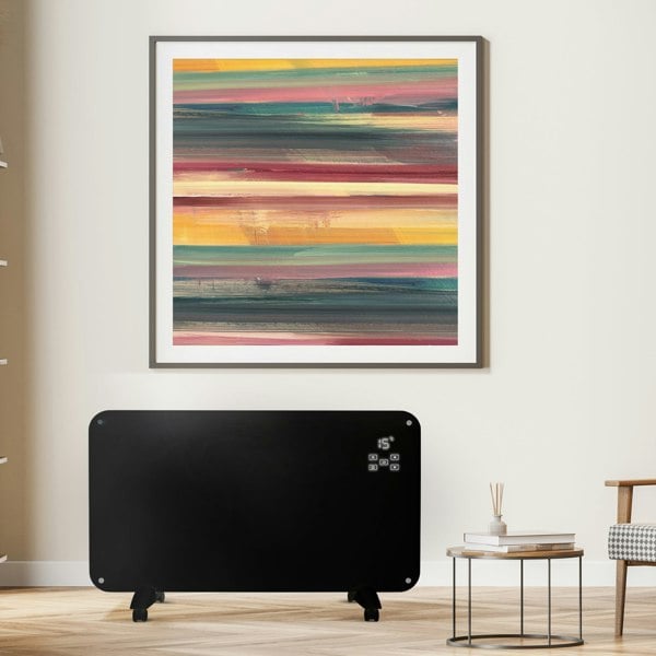 Castle Heaters Designer Electric Glass Panel Heater 1000W With Smart WIFI Alexa, Remote Control and Timer - NR10
