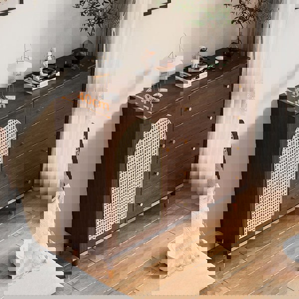 Raphael Rattan Sideboard, Black & Dark Brown-Rit Concept-Rit Concept