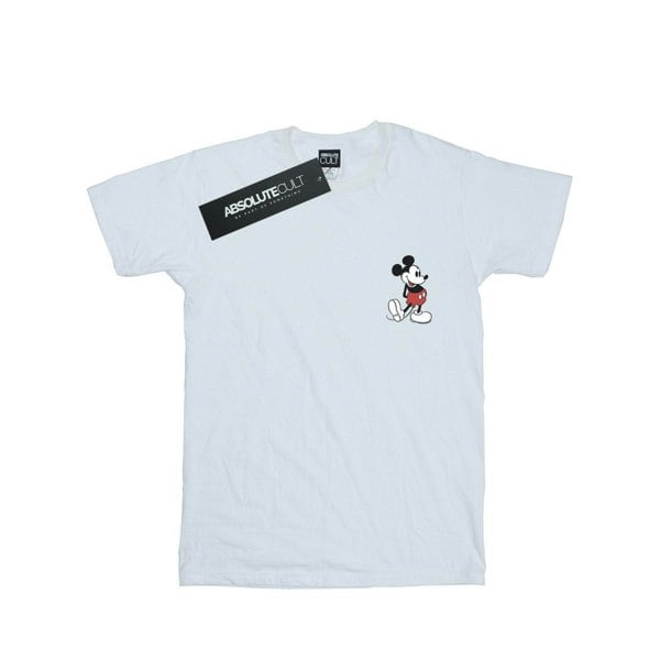 Disney Boys Mickey Mouse Kickin Retro Chest T-Shirt - White