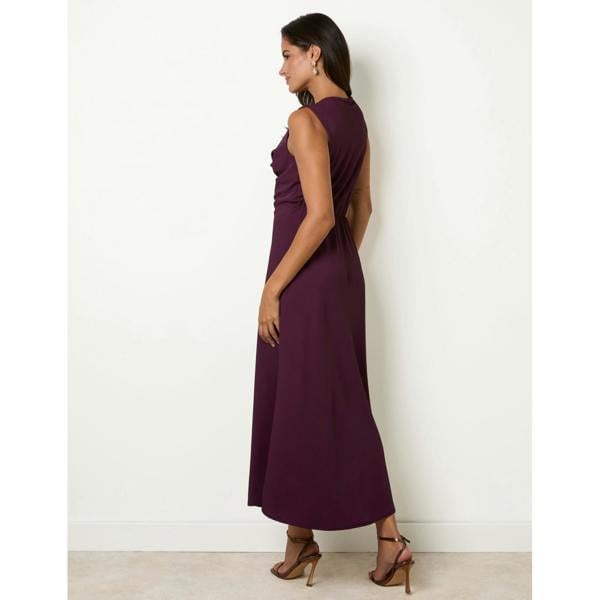 Blue Vanilla Draped Cowl Neck Dress