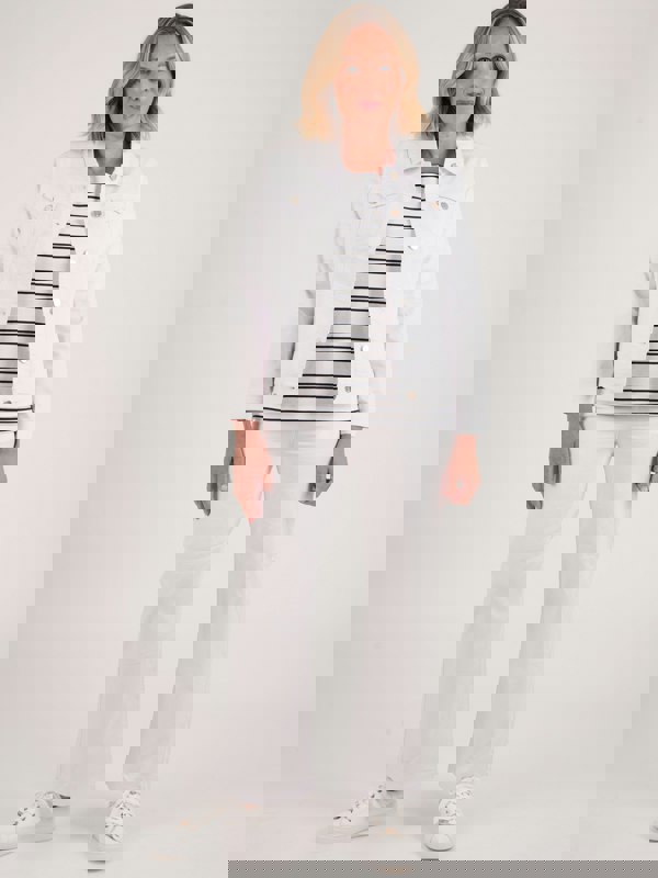 PennyPlain 5 Pocket Wide Leg Denim - White