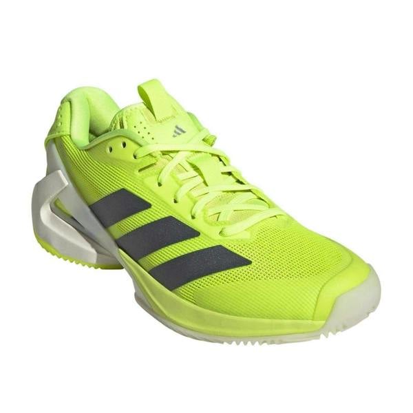 Adidas Womens/Ladies Adizero 3 Stripes Tennis Trainers - Lucid Lemon - 