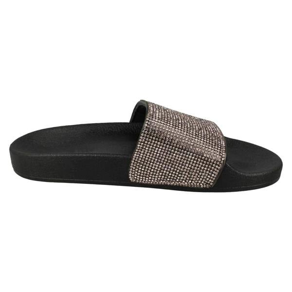 Spot On Ladies Spot On Diamante Sliders