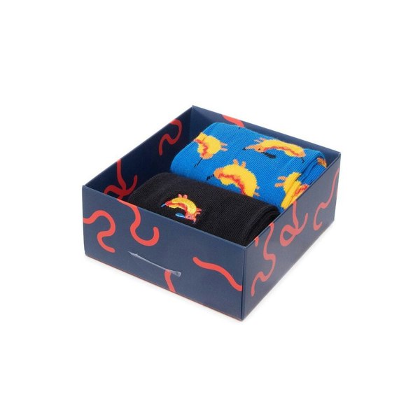 Happy Socks - 2 - Pack Hot Dog Socks Gift Box, Black/Blue - Boxers - and - Briefs.net