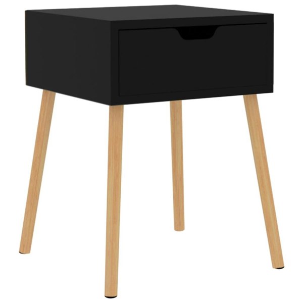 Berkfield Bedside Cabinet High Gloss Black 40x40x56 cm Engineered Wood