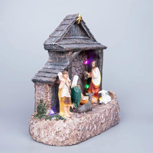 22cm LED Light Up Christmas Nativity Scene Battery Operated Decorative Indoor Display image 4
