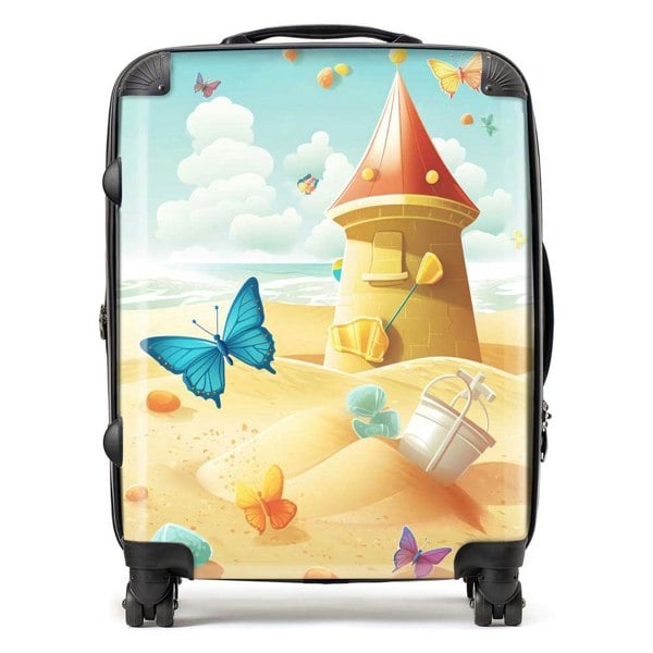 Warren Reed Butterflies On A Beach Holiday Suitcase