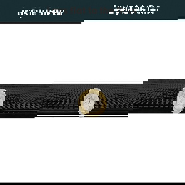 JVL Harlequin Scraper Rubber Pin Doormat, 40x60cm, Black