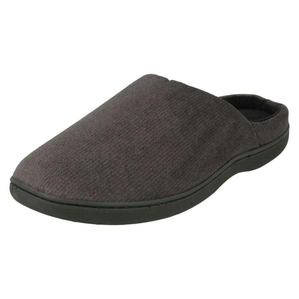 Mens So Comfy Slip On Velour Mule Slippers - Pete
