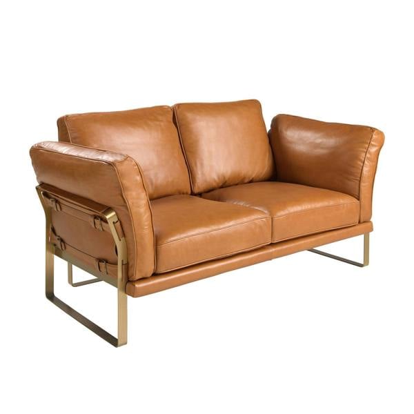 Angel Cerdá Camel leather sofa 6229/6230