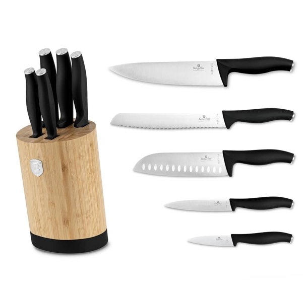 🔪 Elevate your kitchen with the Berlinger Haus BH2753 6-Piece Knife Set. Precision, style, and a sleek bamboo stand for a perfect blend of function and design!
