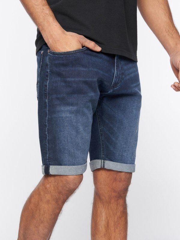 Duck and Cover Zeki Shorts Dark Wash