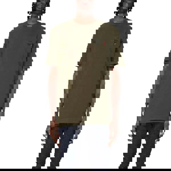 Dsquared2 Regular Fit Rubber Logo T-Shirt Military XS