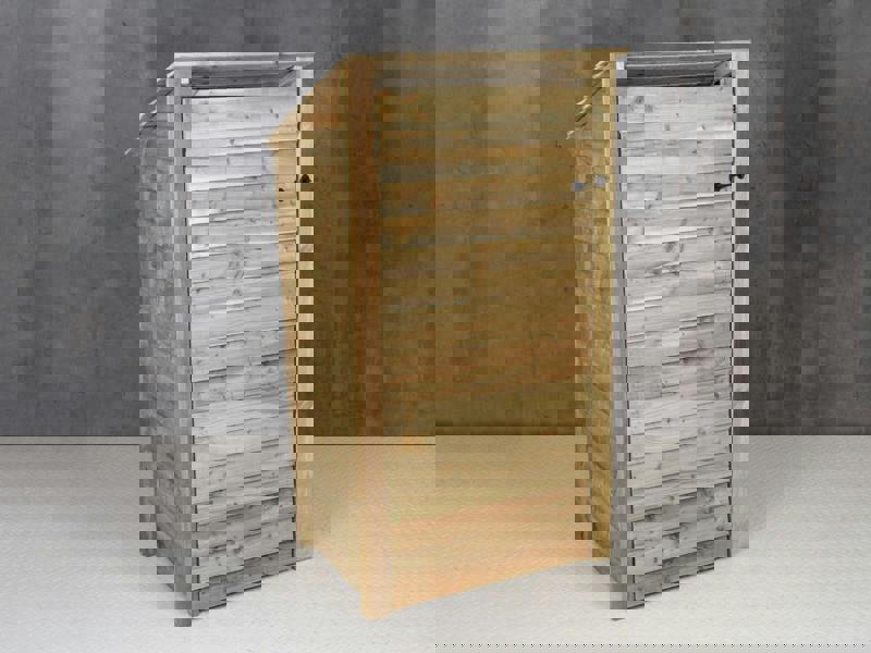 Arbor Garden Solutions Wooden Log Store with Door and Shelf (Roof Sloping Back) W-99cm, H-126cm Or 180cm, D-88cm