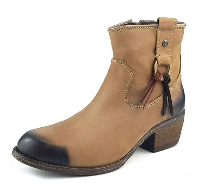 Wrangler Carson Ring Leather Ladies Chelsea Ankle Zip Boots