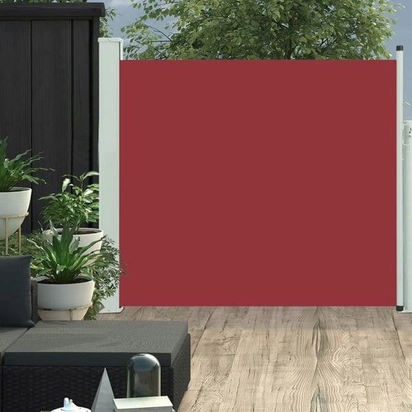 Berkfield Patio Retractable Side Awning 100x300 cm Red