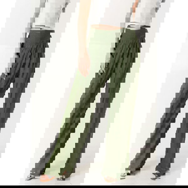 Blue Vanilla Shirred Trousers