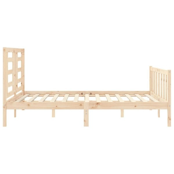Berkfield Bed Frame with Headboard 160x200 cm Solid Wood